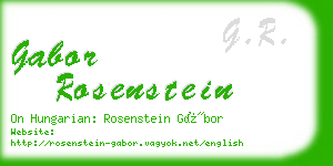 gabor rosenstein business card